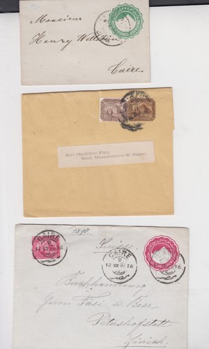 ägypten 1888 drei ganzsachen - drei,